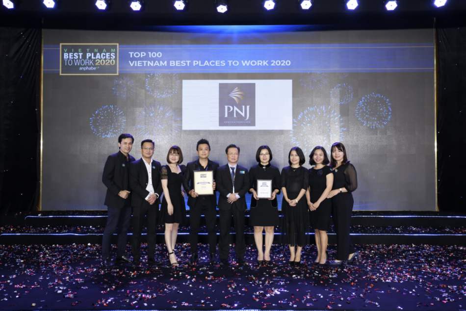 PNJ Vinh Danh giải thưởng Top 100 NLVTN VN 2020 - Anphabe tổ chức.